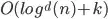 O(log^d(n) + k)