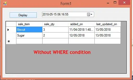 Without WHERE condition