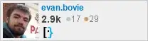 profile for evan.bovie on Stack Exchange, a network of free, community-driven Q&A sites