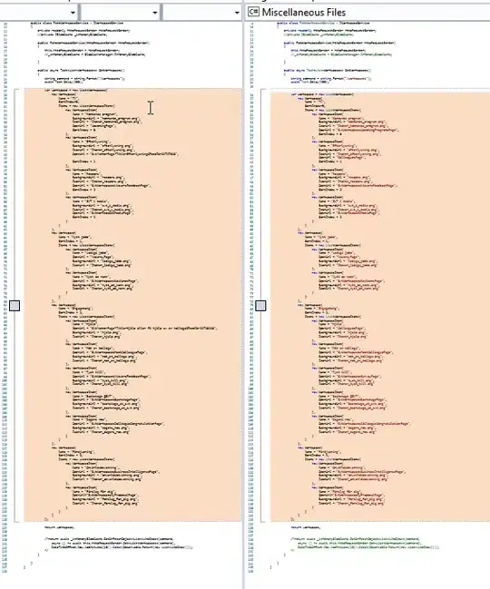 the result from the merge tool