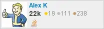 profile for Alex K on Stack Exchange, a network of free, community-driven Q&A sites
