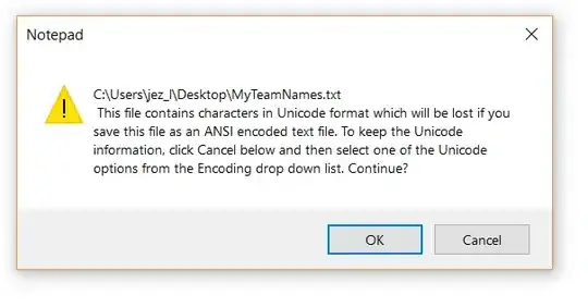 warning message