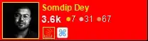 profile for Somdip Dey on Stack Exchange, a network of free, community-driven Q&A sites