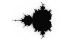 A picture of the Mandelbrot set.