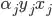 \alpha_jy_jx_j