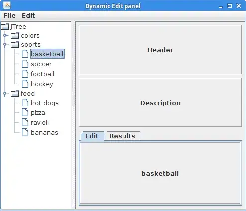Dynamic Edit panel