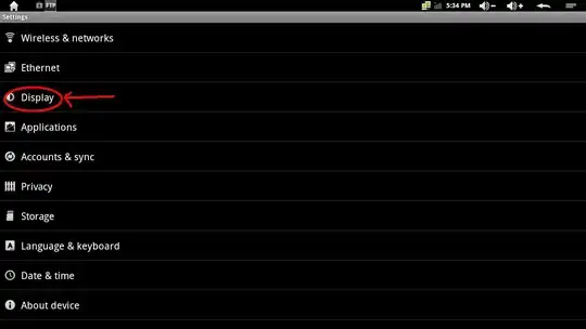 The <code>Settings</code> screen