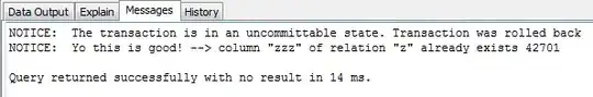 in Sql Server, control execution won't be yielded back to you when there's an exception on adding of column