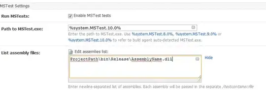 MS Test Settings in Team City