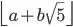 \left\lfloor a+b\sqrt 5\right\rfloor