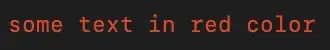 some text in red color