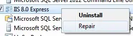 Repair IIS Express