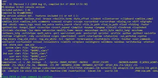 vim version