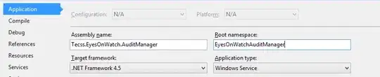 Project Configuration screen
