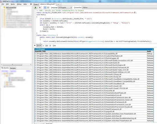 Checking release or debug build using LINQPad5