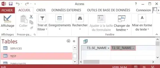 Result of query