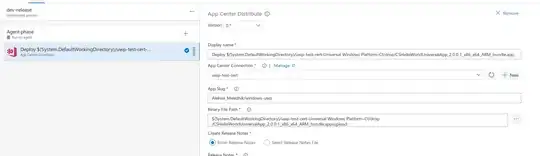 appcenter deploy via vsts