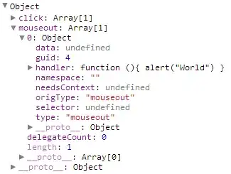 Console output for $._
