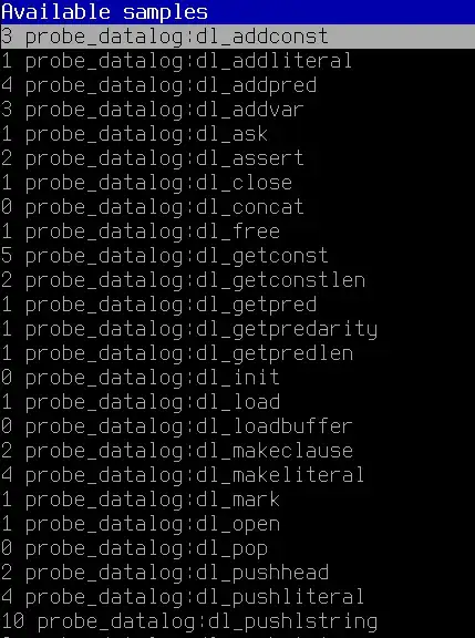 list of functions in datalog binary