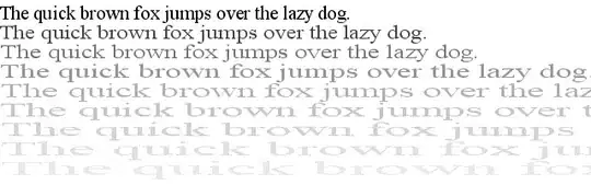 Stretch (& fade) using a Serif font for the text