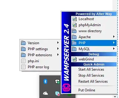 wamp server icon click on this