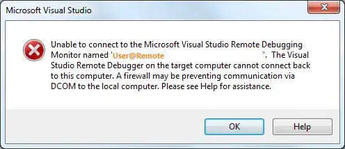 Unable to connect to the Microsoft Visual Studio Remote Debugging Monitor named 'User@Remote'. The Visual Studio Remote Debugger on the target computer cannot connect back to this computer. A firewall may be preventing communication via DCOM to the local computer. Please see Help for assistance.