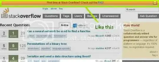 User stack message example