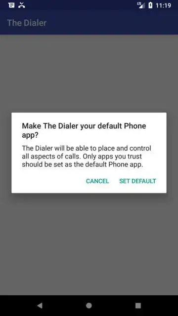 Dialer dialog