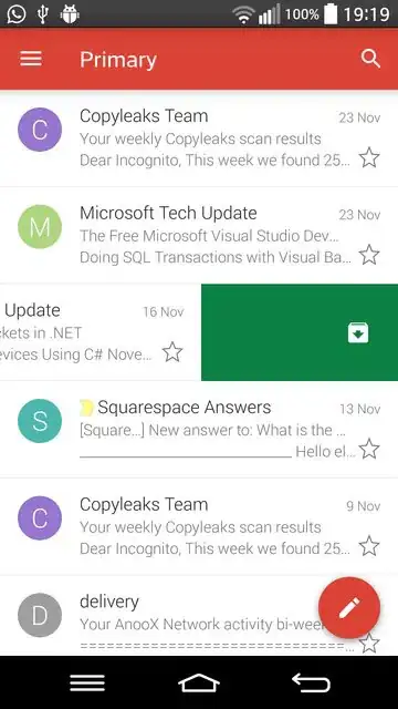 gmail swipe delete