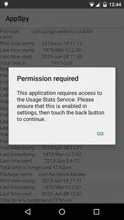 Permission prompt