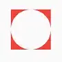 A square with a circle cut in the middle