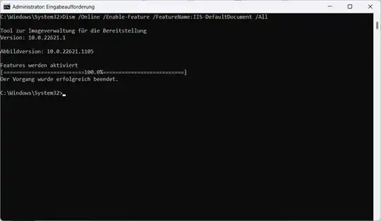 DISM IIS install