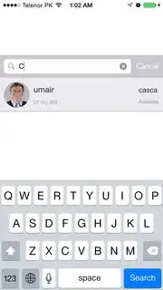 SearchBar active and all above elements get hidden.