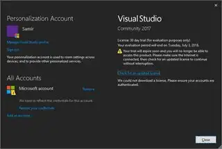 account settings