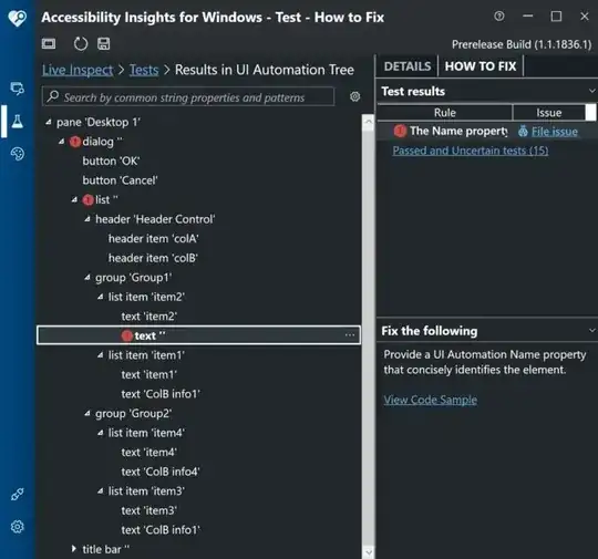 Accessibility insights tool