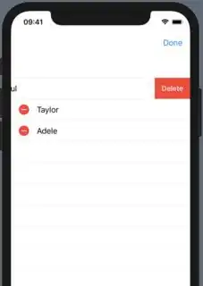 Default delete button: