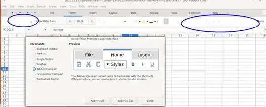 LibreOffice toolbar