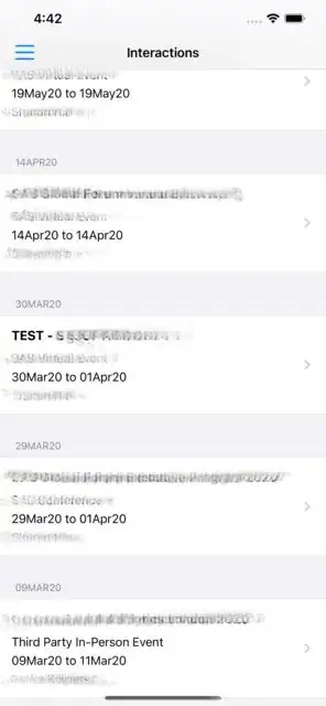 Master list view scrolling