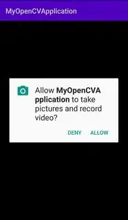 camera permission request