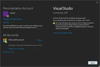 account settings