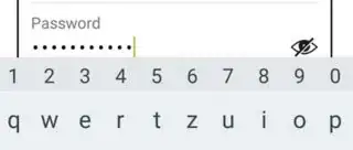 edittext password field with textview hidden by keyboard