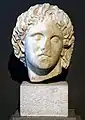 Marble head of Alexander the Great (325-300 BC). Chance find from the area of Giannitsa.