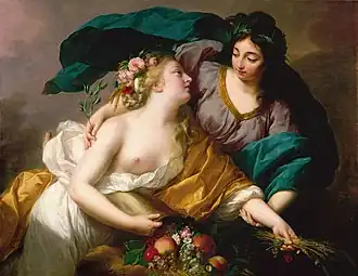Peace bringing back Prosperity, by Élisabeth Vigée Le Brun, 1780, oil on canvas, Louvre