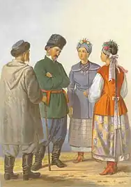Ukrainians wearing different boots