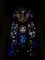 Stained glass window.