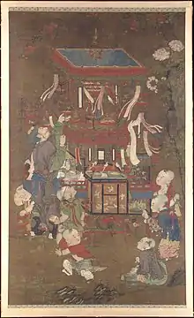 Bird Peddler, 16th century. The prosperity of the Ming-era inspired a renaissance in art depicting common life.