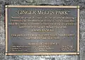 Plaque in Ginger Meggs Park