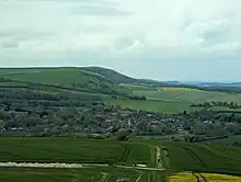 Taken April 2024 looking westwards over Litlington, East Sussex.