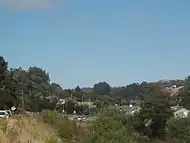 View of 101 heading north from San Miguel Canyon Road overpass in Prunedale