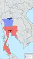 Taksin's domain in 1769